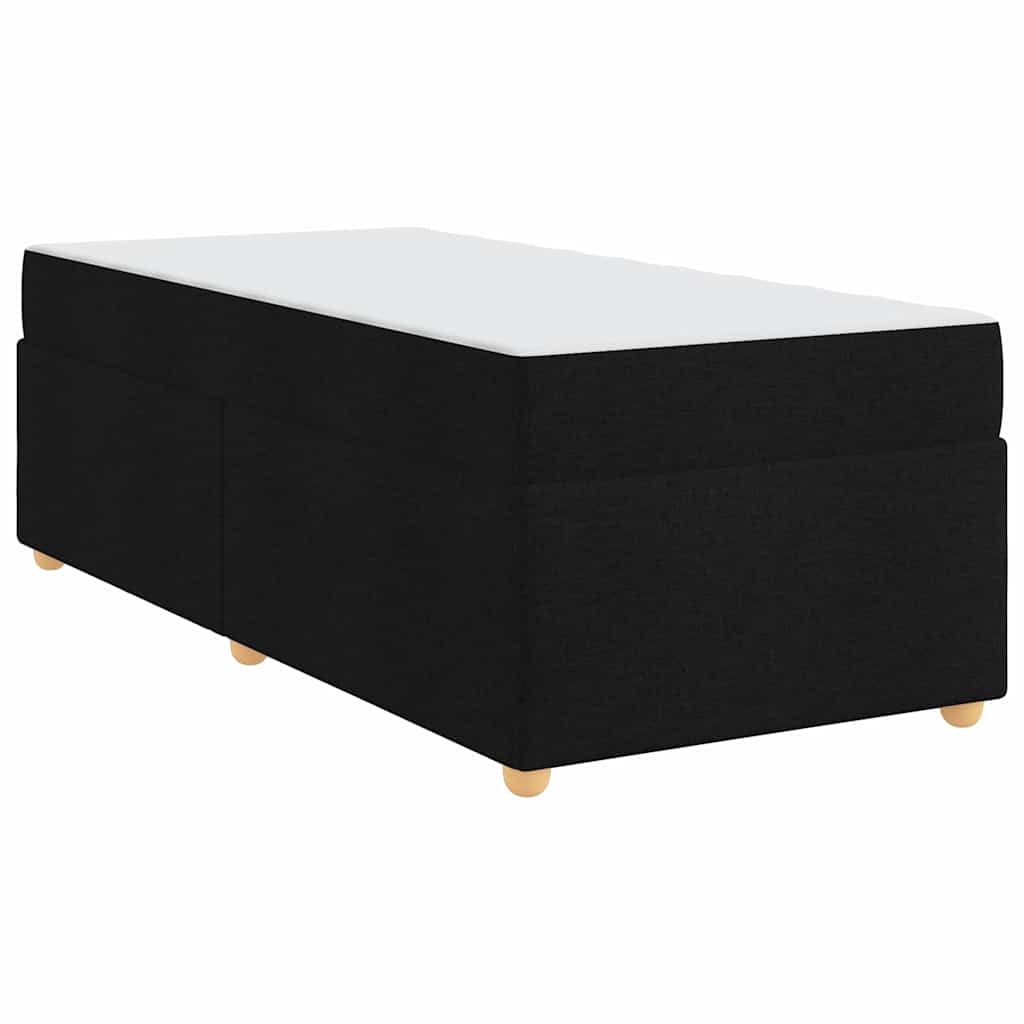 Bettgestell mit Matratze Schwarz 80 x 200 cm Stoff