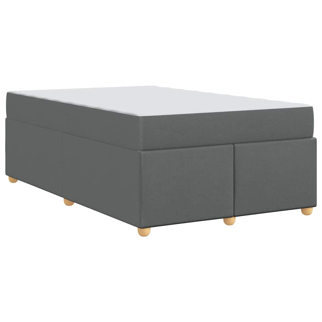 Bettgestell mit Matratze Dunkelgrau 120 x 190 cm Stoff