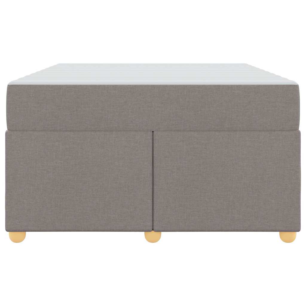 Bettgestell mit Matratze Taupe 120 x 190 cm Stoff
