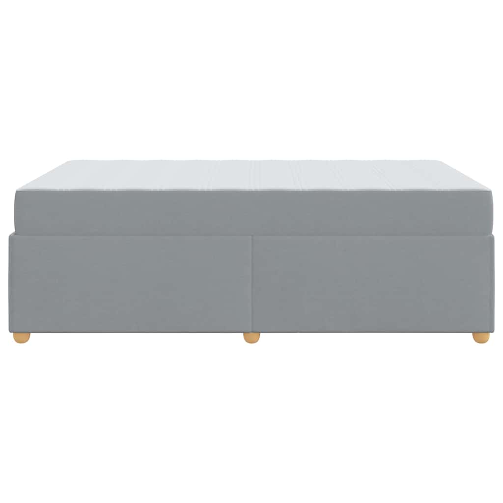 Bettgestell mit Matratze Hellgrau 120 x 200 cm Stoff
