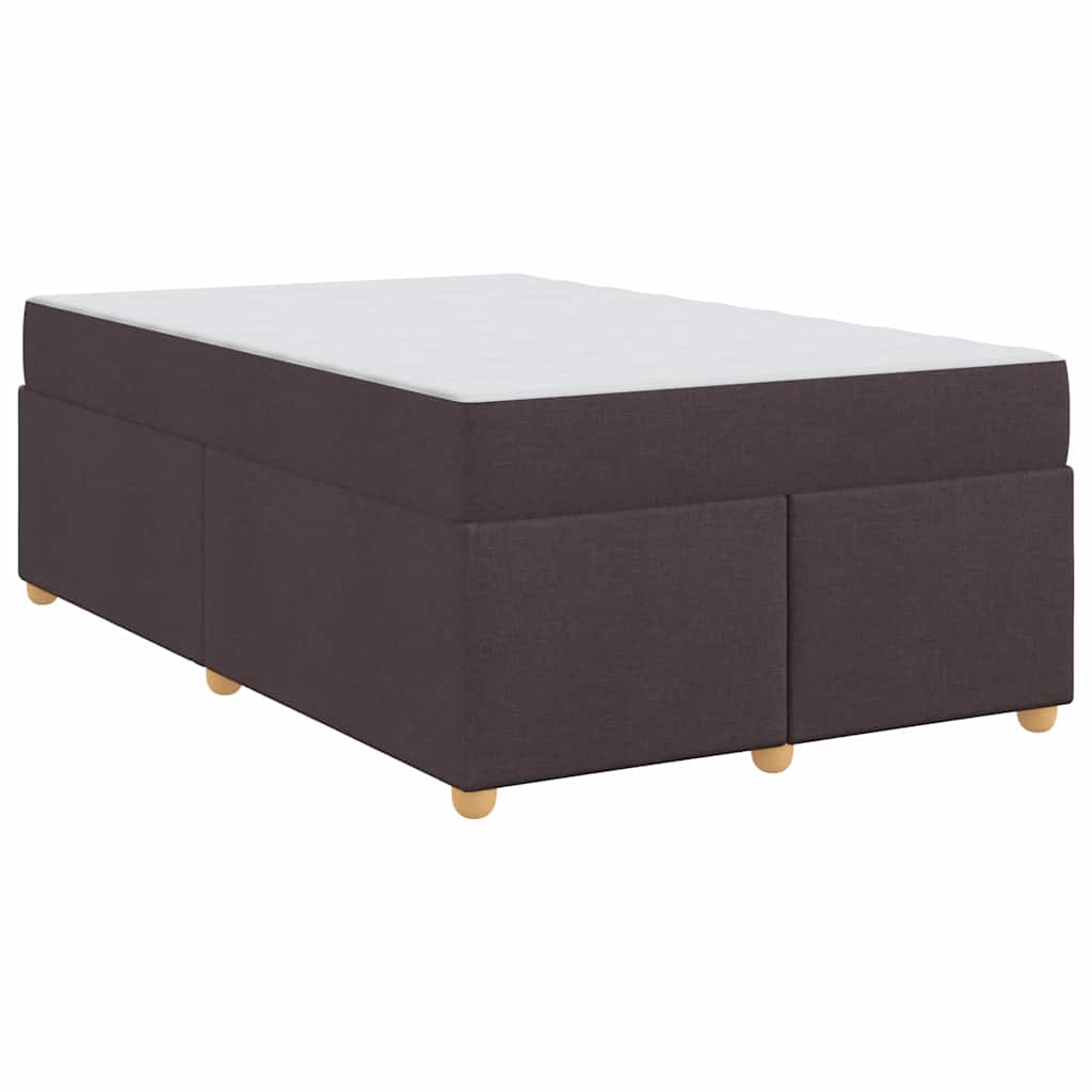 Bettgestell mit Matratze Dunkelbraun 120 x 200 cm Stoff