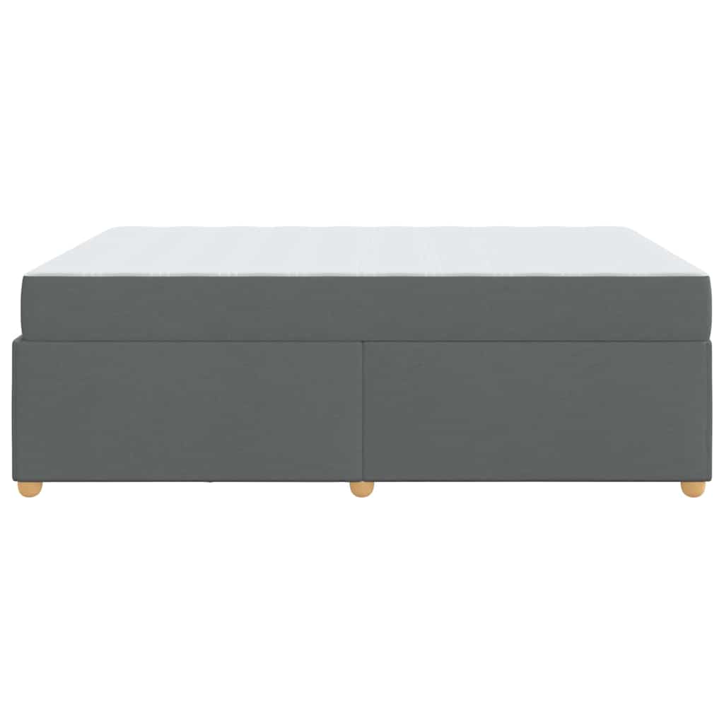 Bettgestell mit Matratze Dunkelgrau 140 x 200 cm Stoff
