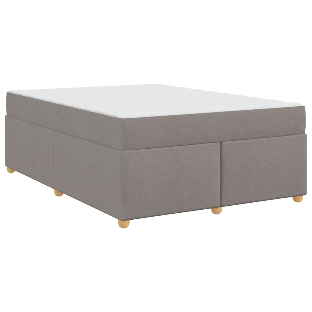 Bettgestell mit Matratze Taupe 140 x 200 cm Stoff