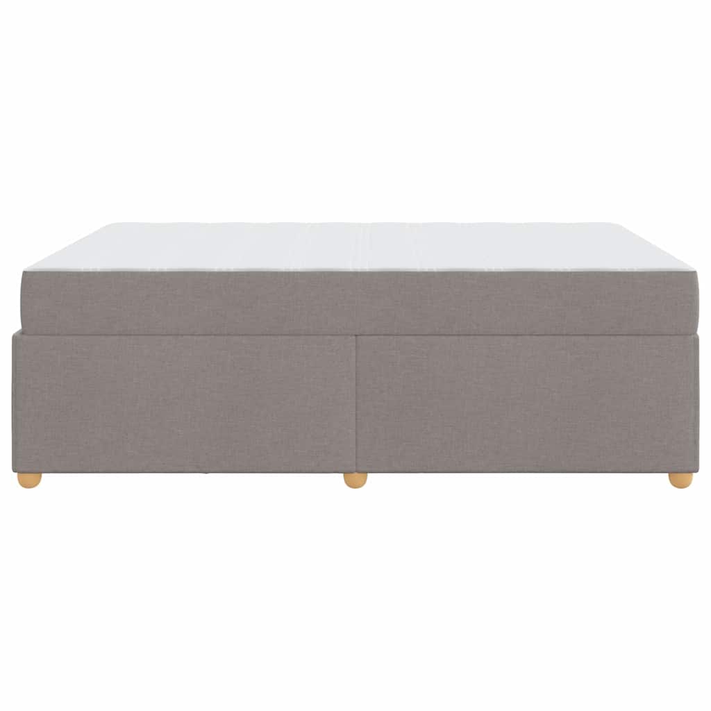 Bettgestell mit Matratze Taupe 140 x 200 cm Stoff