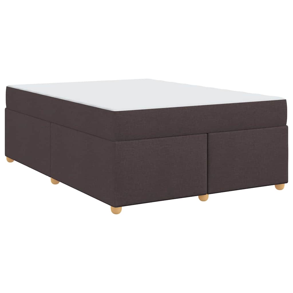 Bettgestell mit Matratze Dunkelbraun 160 x 200 cm Stoff