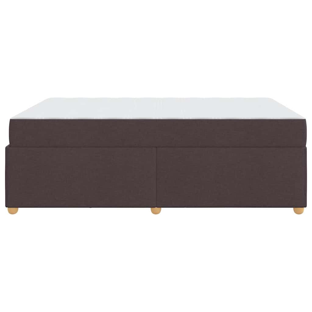 Bettgestell mit Matratze Dunkelbraun 160 x 200 cm Stoff