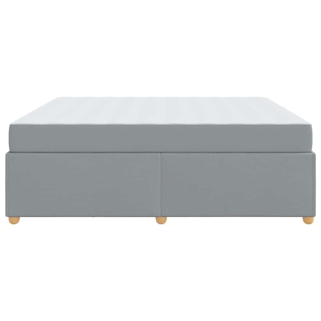 Bettgestell mit Matratze Hellgrau 180 x 200 cm Stoff