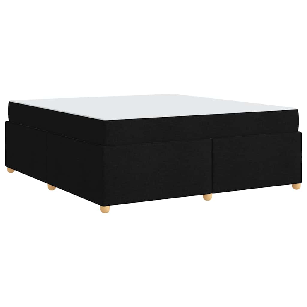 Bettgestell mit Matratze Schwarz 180 x 200 cm Stoff