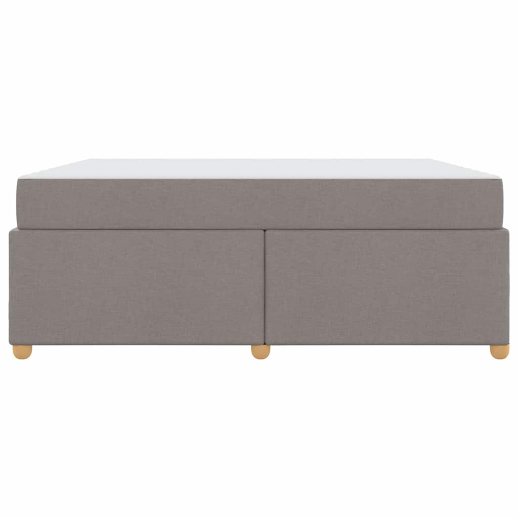 Bettgestell mit Matratze Taupe 180 x 200 cm Stoff