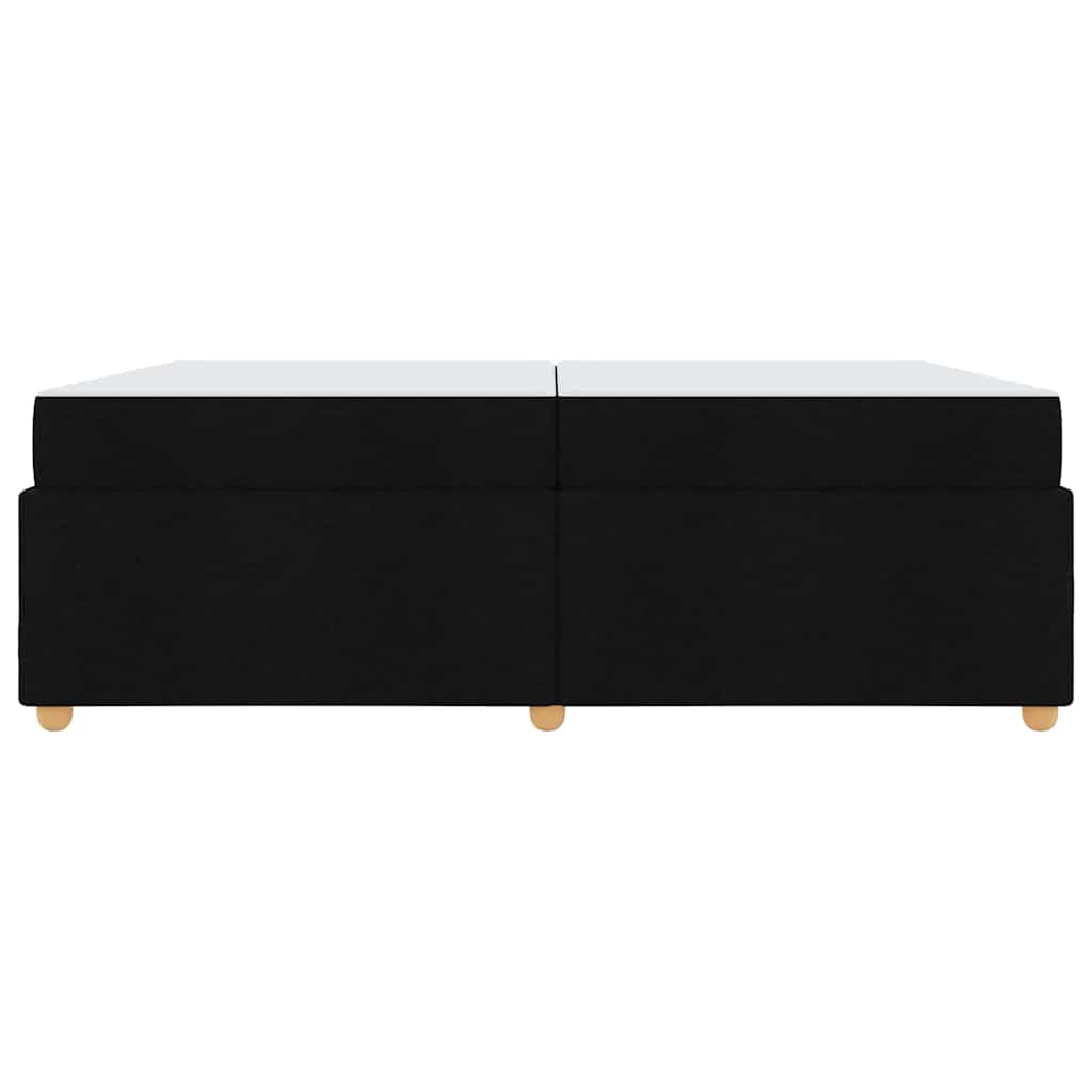 Bettgestell mit Matratze Schwarz 200 x 200 cm Stoff