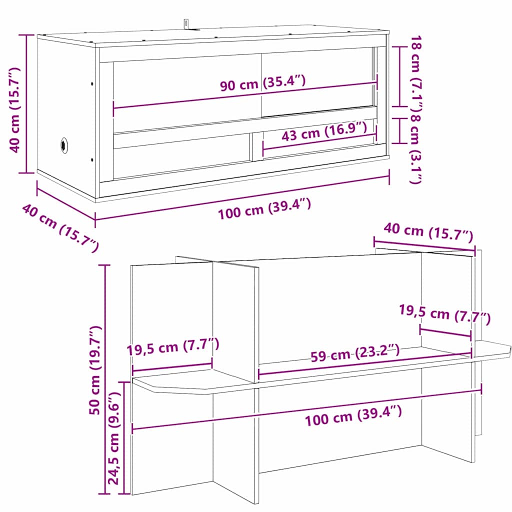 Terrarium Braun 100 x 40 x 90 cm OSB
