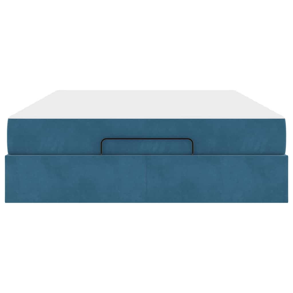 Bettgestell Blau 160 x 200 cm Samt