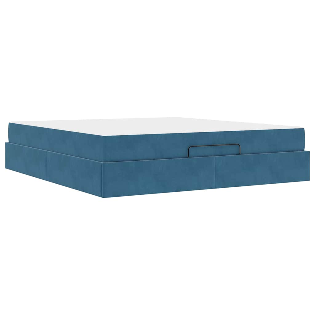 Bettgestell Blau 180 x 200 cm Samt