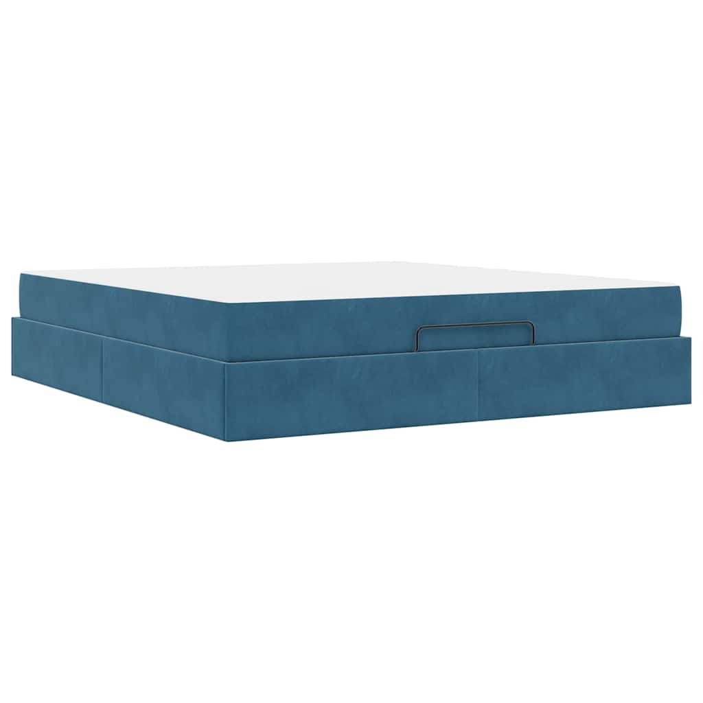 Bettgestell Blau 180 x 200 cm Samt
