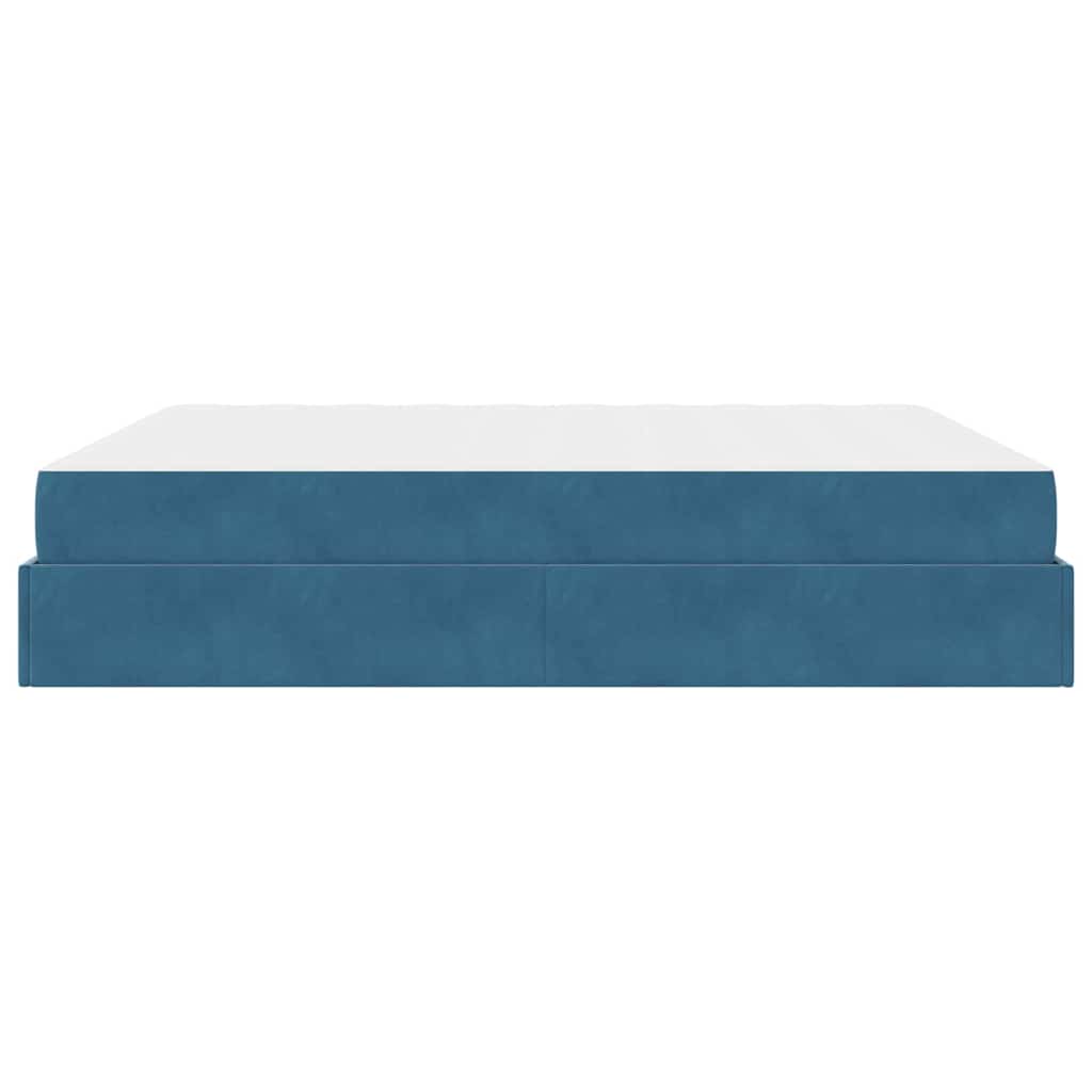 Bettgestell Blau 180 x 200 cm Samt