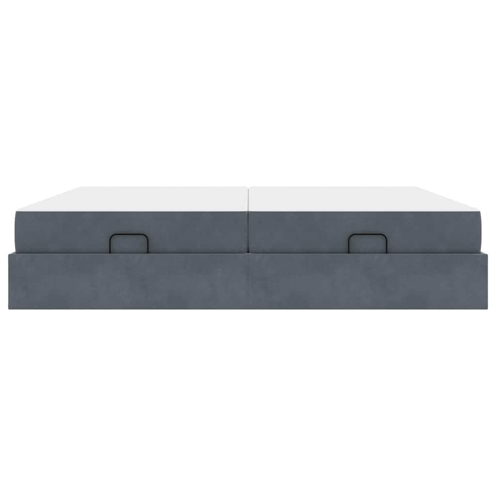 Bettgestell Dunkelgrau 200 x 200 cm Samt