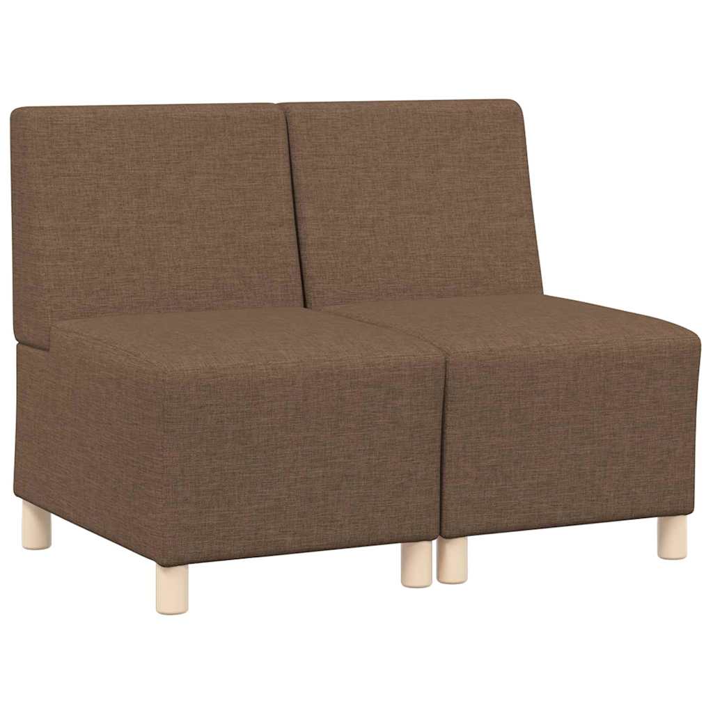 Modulares Armfreies Sofa 2 pcs Braun 55 x 74 x 82 cm Stoff