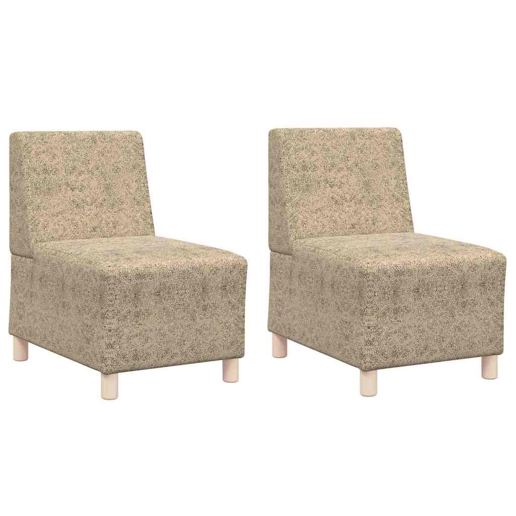 Modulares Armfreies Sofa 2 pcs Hellgrau 55 x 74 x 82 cm