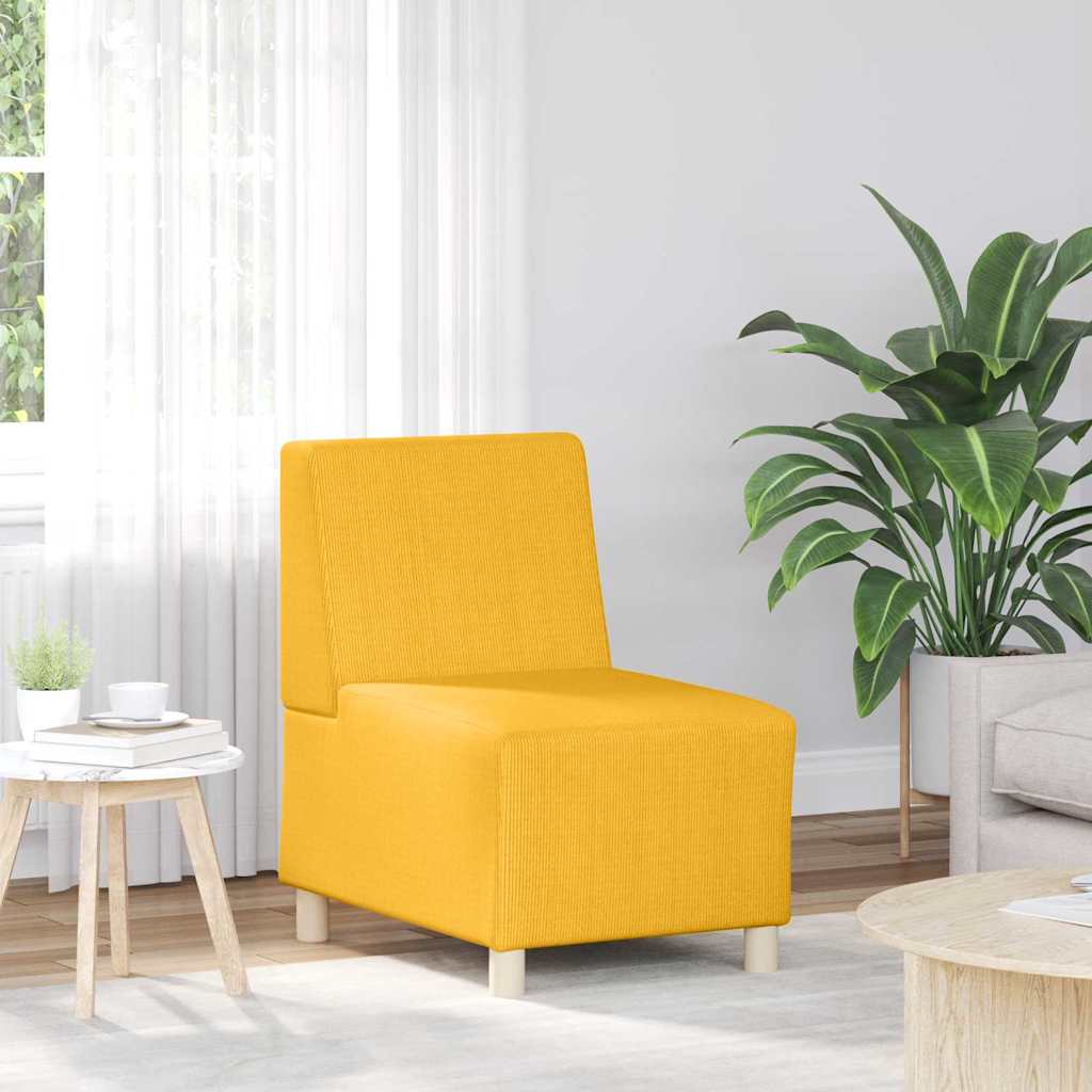 Modulares Armfreies Sofa 3 pcs Hellgelb 55 x 74 x 82 cm