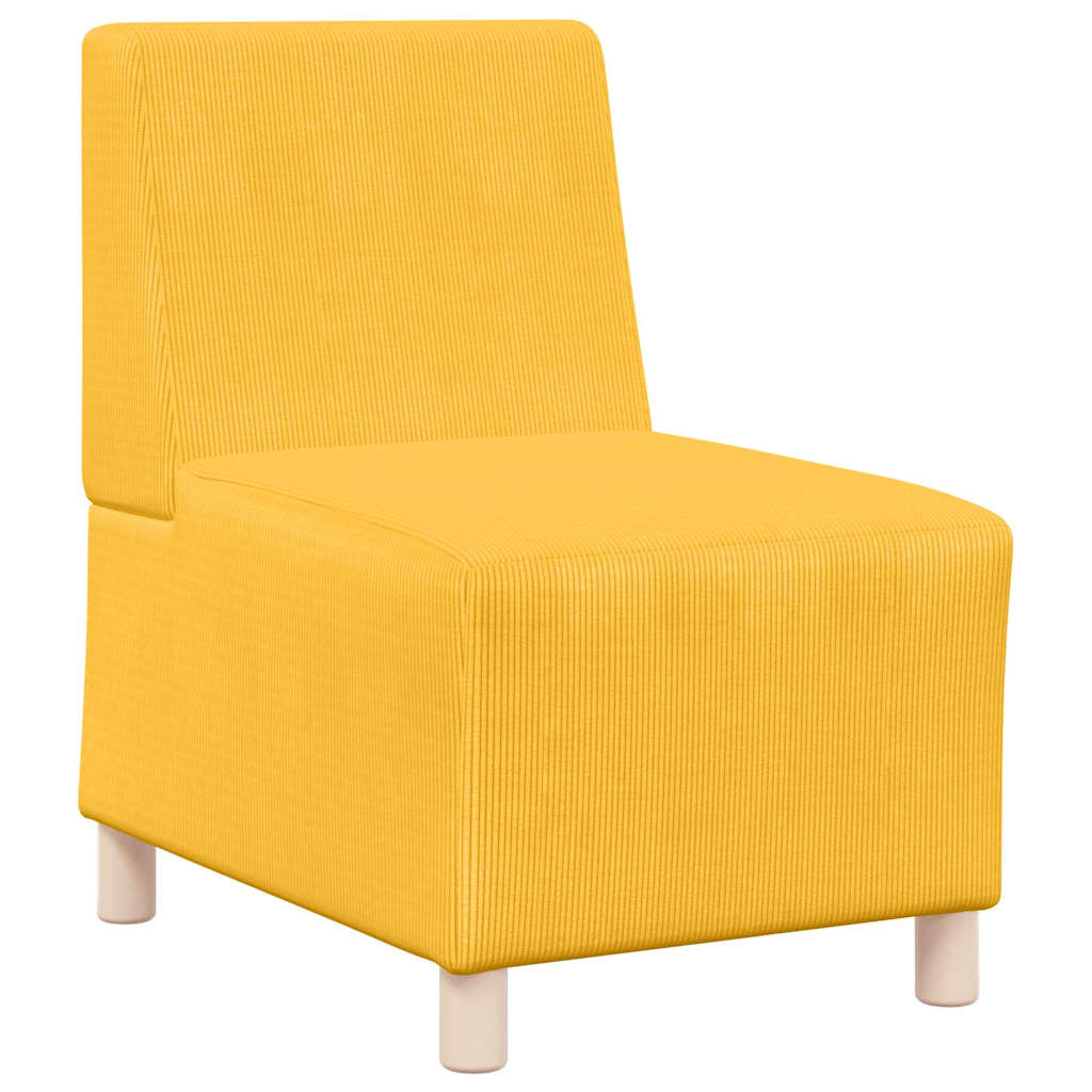 Modulares Armfreies Sofa 3 pcs Hellgelb 55 x 74 x 82 cm