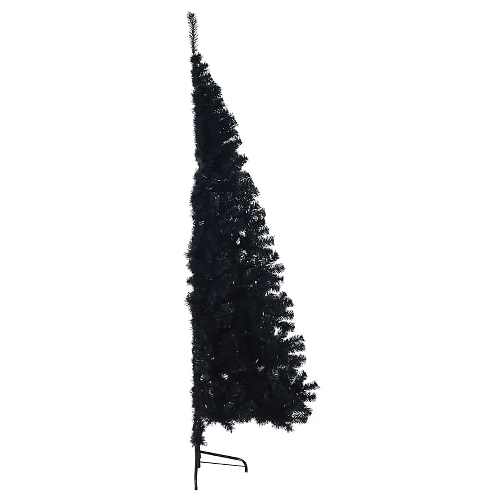 Weihnachtsbaum mit dekorativen Saitenlichtern Schwarz 210 cm