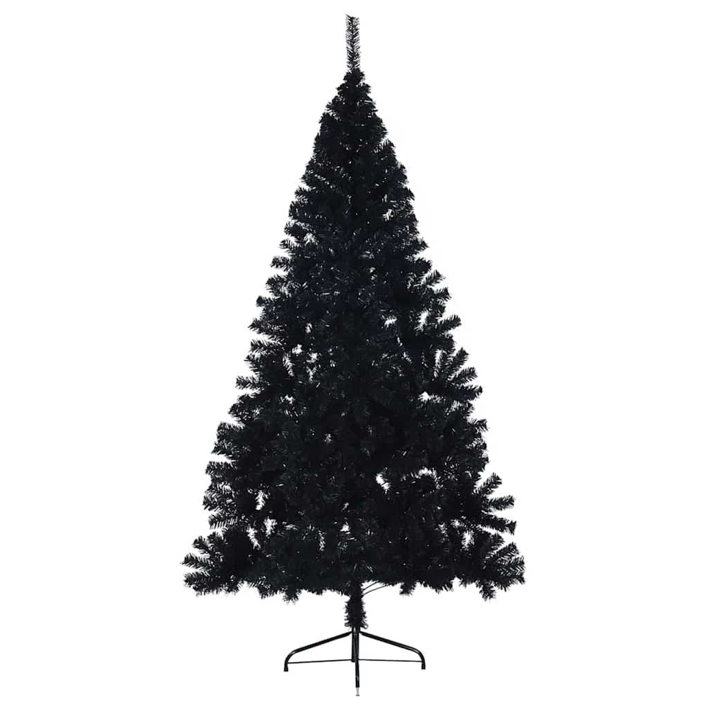 Weihnachtsbaum mit dekorativen Saitenlichtern Schwarz 240 cm