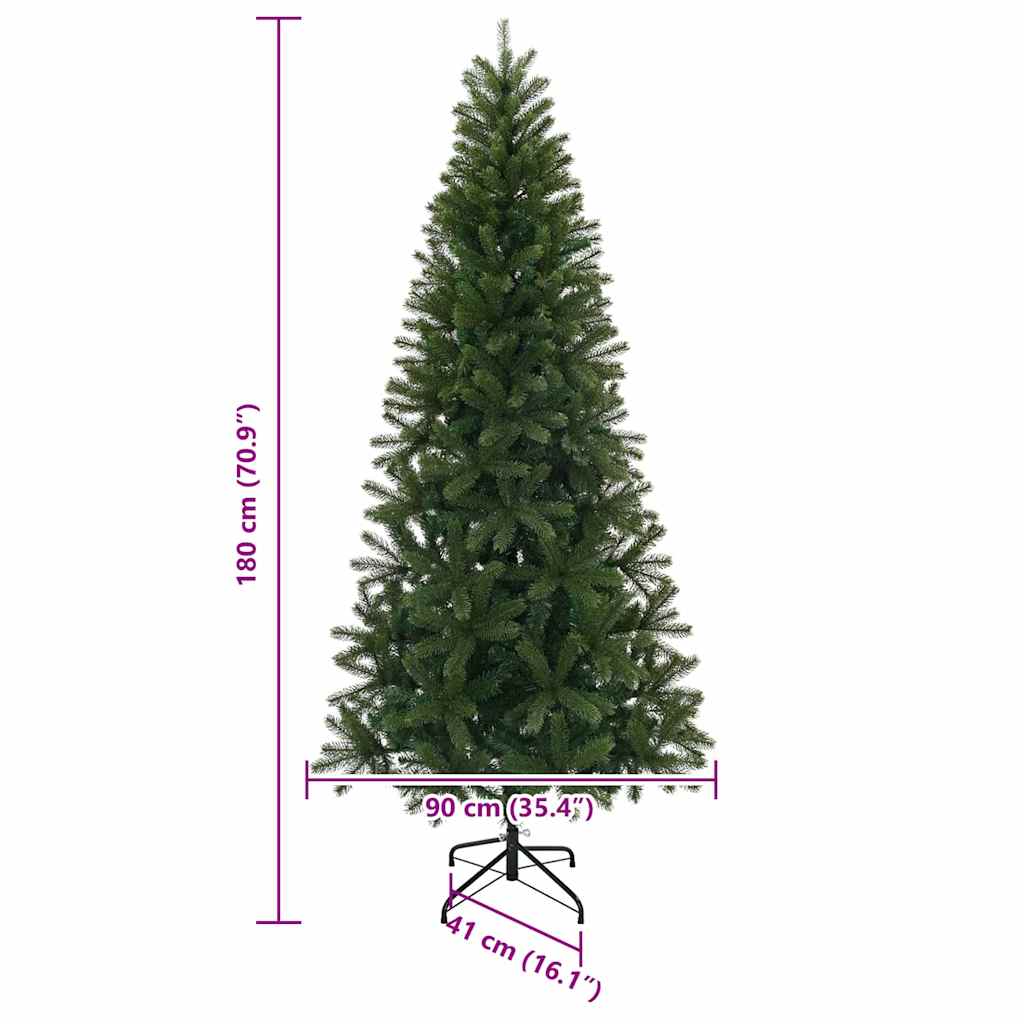 Künstlicher Weihnachtsbaum 180 cm PVC, PE und Stahl Grün