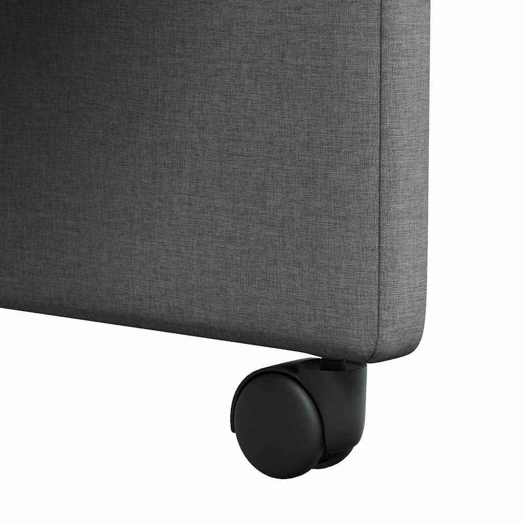 Esszimmerstühle mit Rad 2 pcs Dunkelgrau 57 x 66 x 94 cm Stoff
