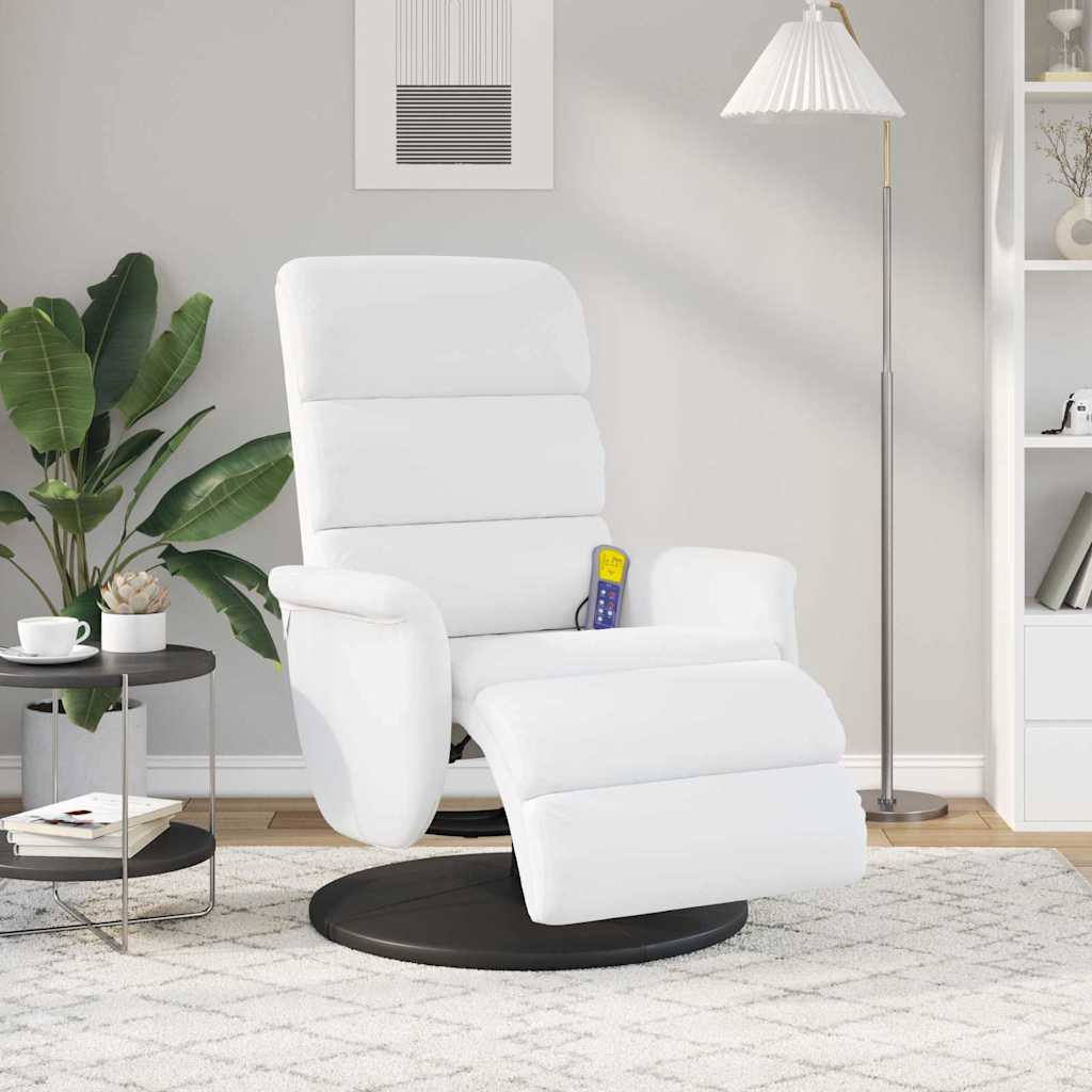 Massage Relaxsessel Weiß 71 x 98 x 106 cm Kunstleder