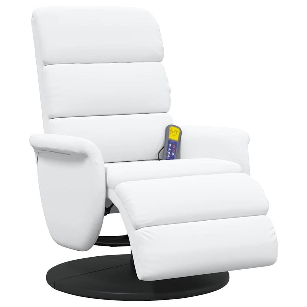 Massage Relaxsessel Weiß 71 x 98 x 106 cm Kunstleder