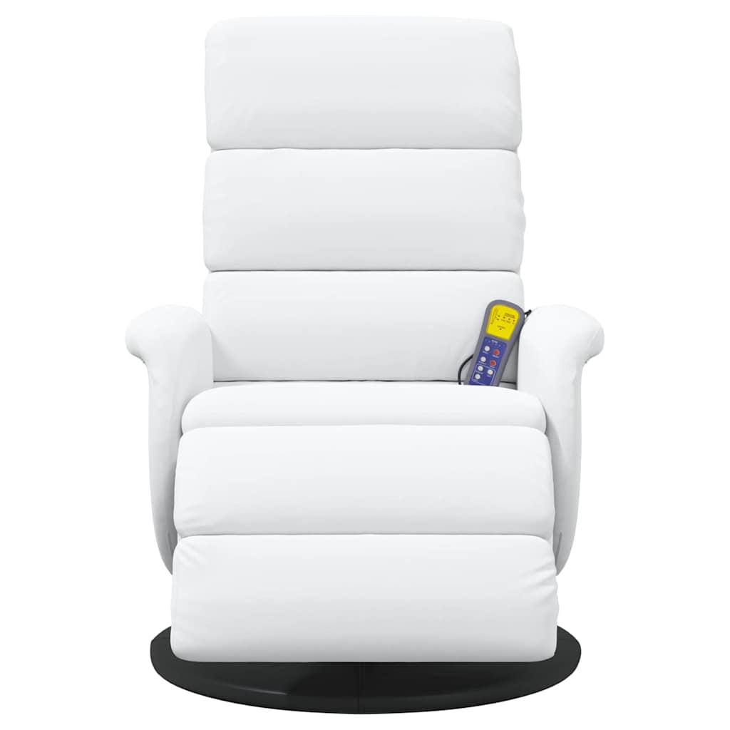 Massage Relaxsessel Weiß 71 x 98 x 106 cm Kunstleder