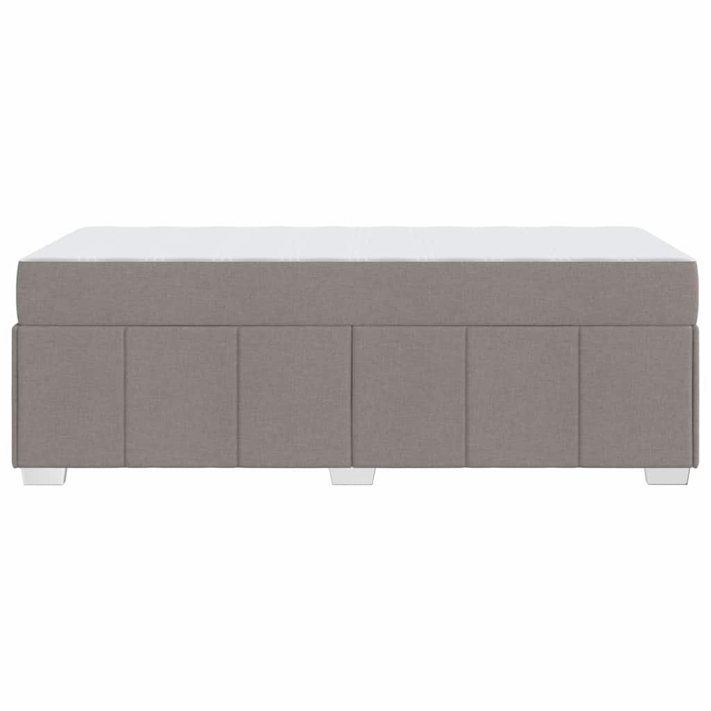 Bettgestell mit Matratze Taupe 120 x 190 cm Stoff