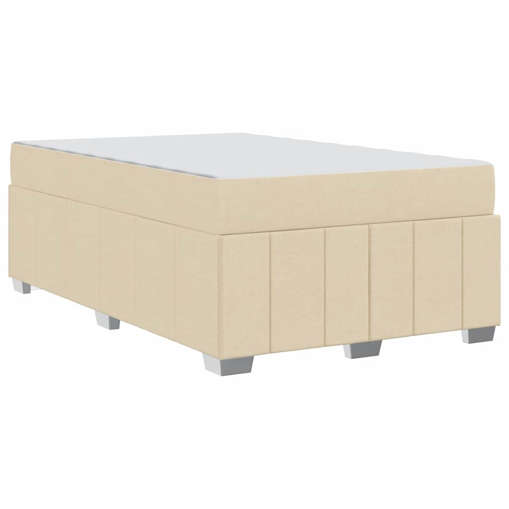 Bettgestell mit Matratze Creme 120 x 200 cm Stoff
