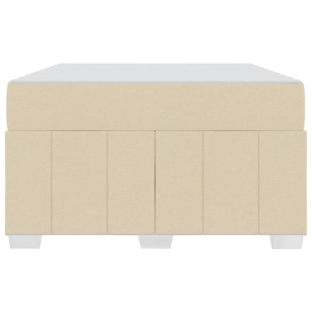 Bettgestell mit Matratze Creme 120 x 200 cm Stoff