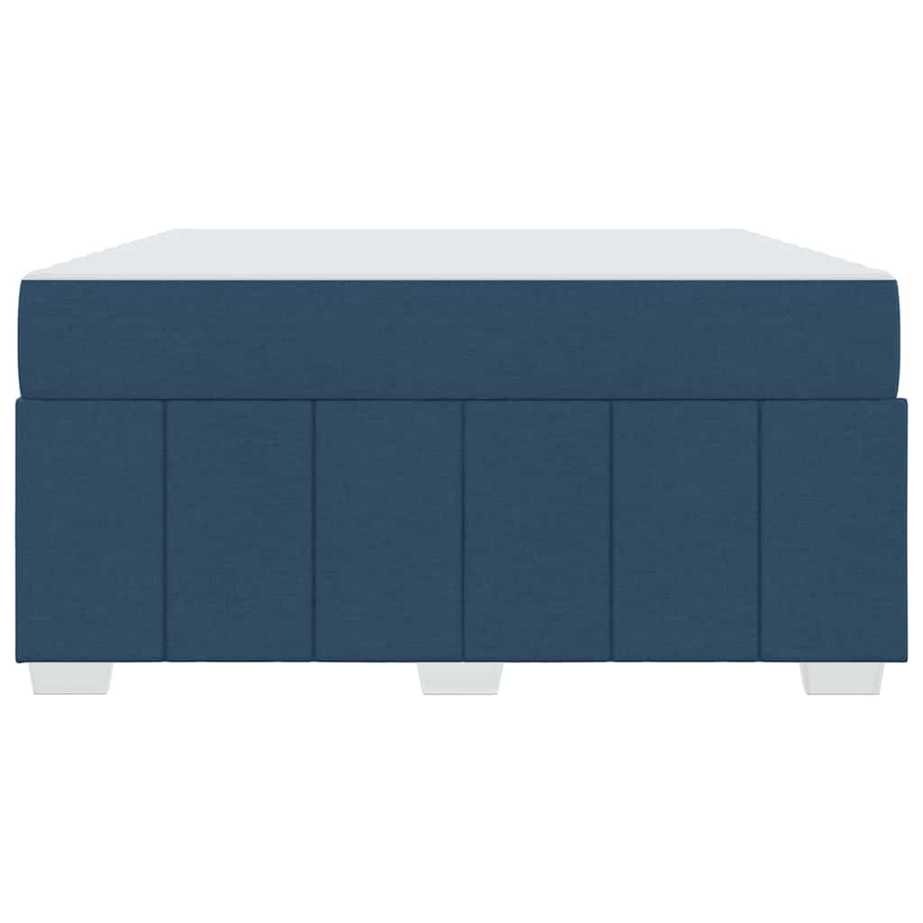Bettgestell mit Matratze Blau 160 x 200 cm Stoff