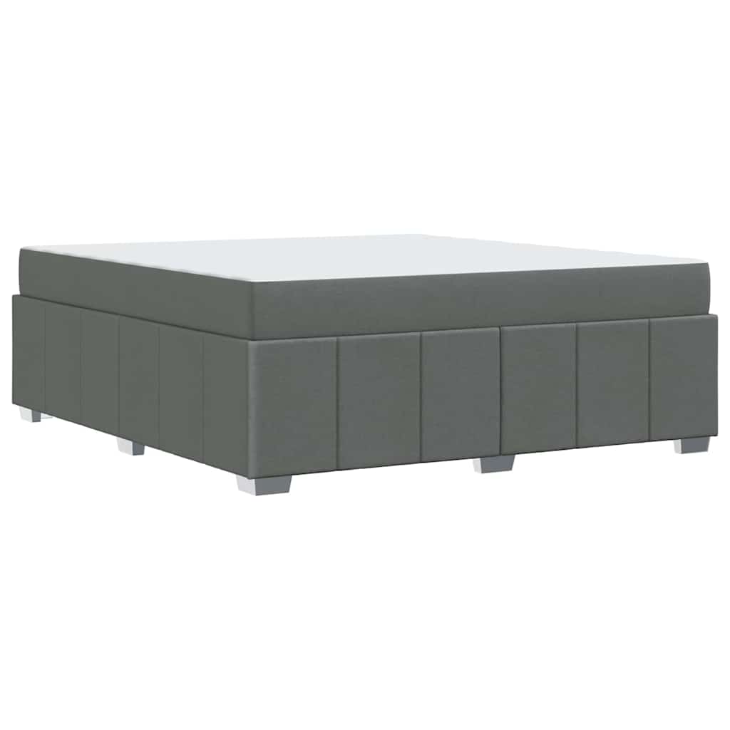 Bettgestell mit Matratze Dunkelgrau 180 x 200 cm Stoff