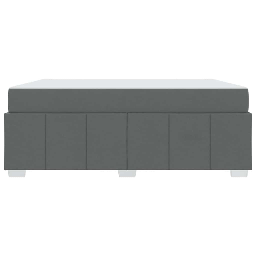 Bettgestell mit Matratze Dunkelgrau 180 x 200 cm Stoff