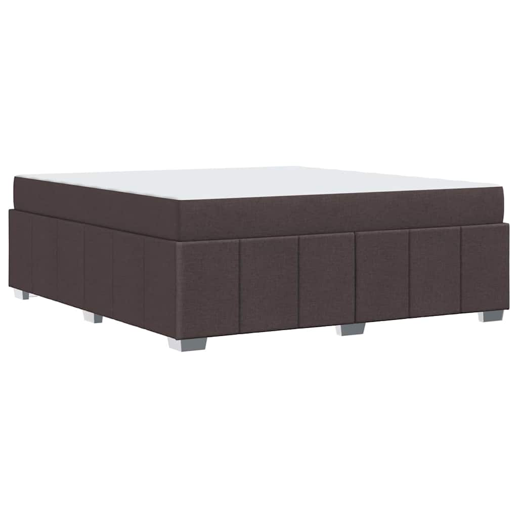 Bettgestell mit Matratze Dunkelbraun 180 x 200 cm Stoff