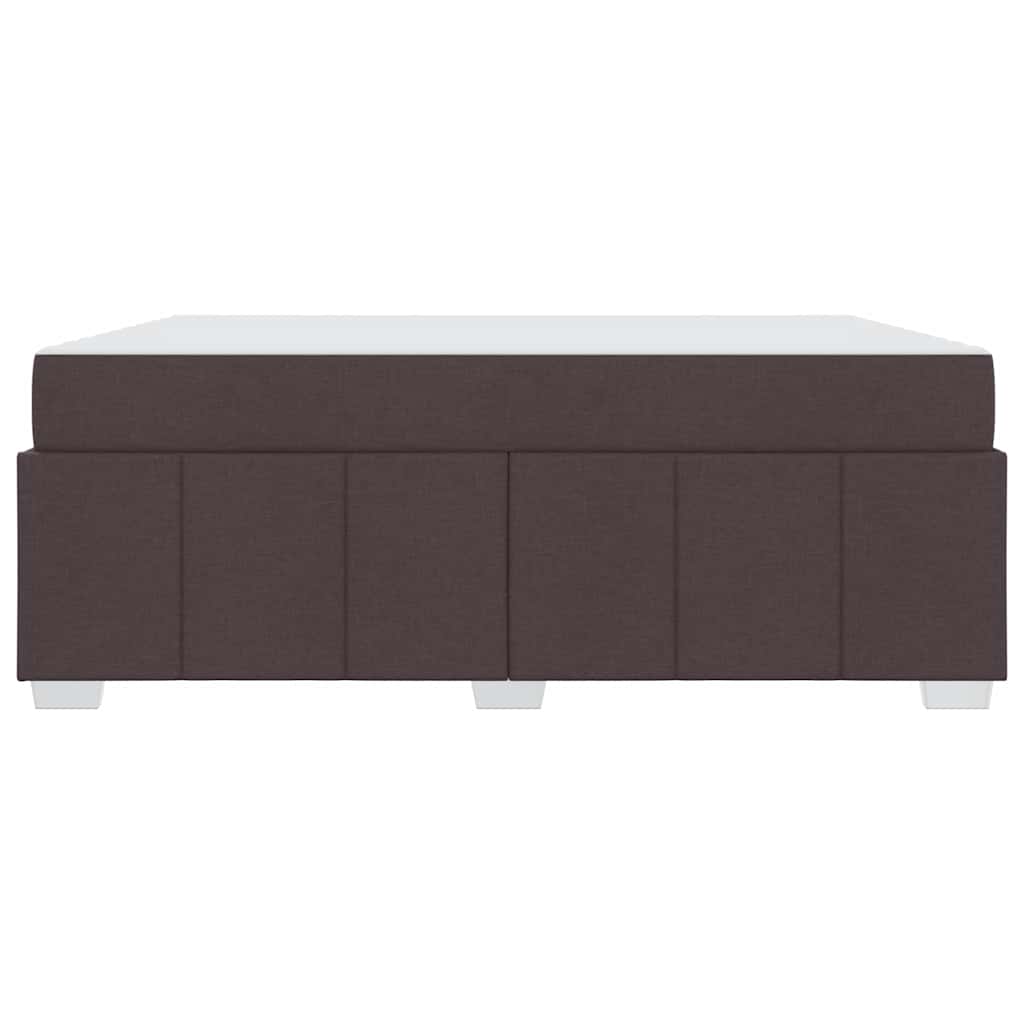 Bettgestell mit Matratze Dunkelbraun 180 x 200 cm Stoff