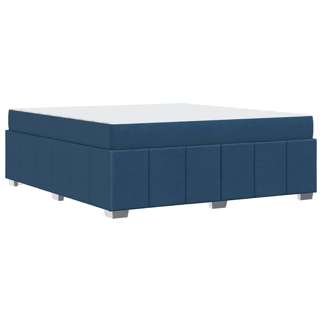 Bettgestell mit Matratze Blau 180 x 200 cm Stoff