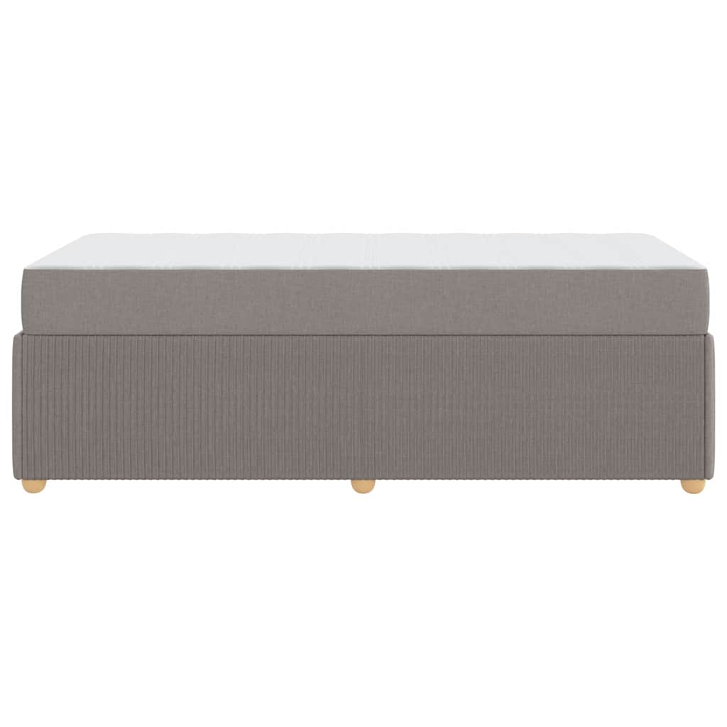 Bettgestell mit Matratze mit Matratze Taupe 80 x 200 cm Stoff