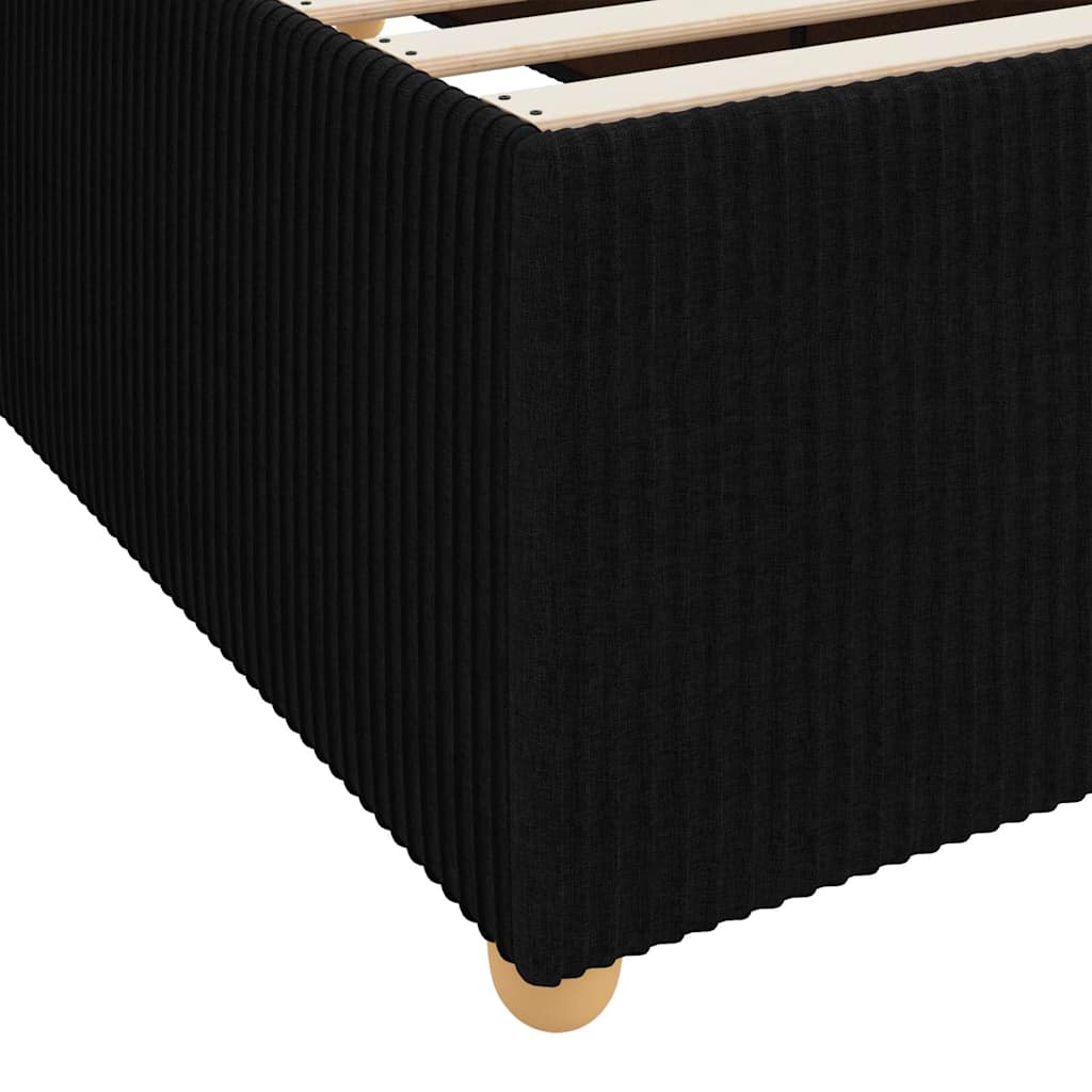 Bettgestell mit Matratze mit Matratze Schwarz 90 x 200 cm Stoff