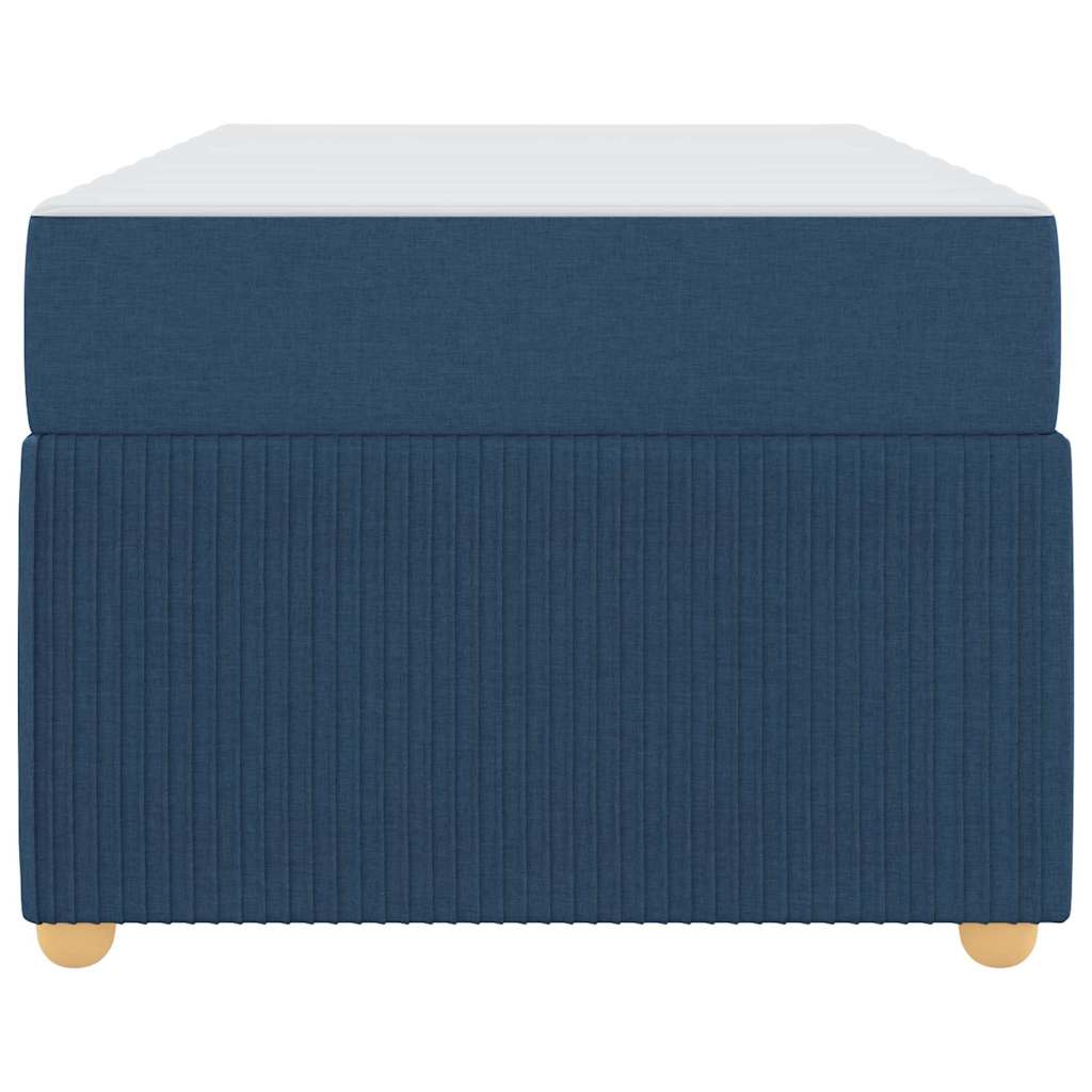 Bettgestell mit Matratze mit Matratze Blau 90 x 200 cm Stoff