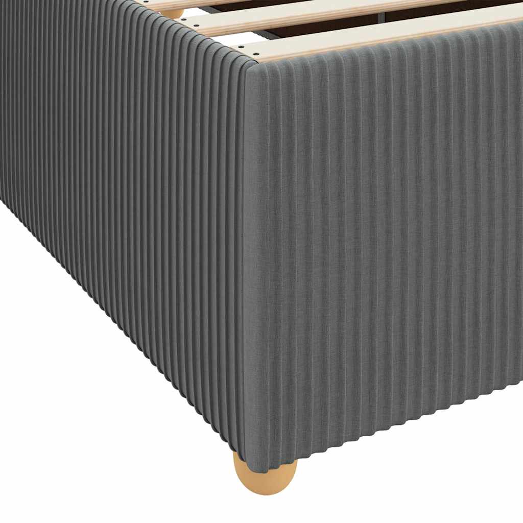 Bettgestell mit Matratze Dunkelgrau 100 x 200 cm Stoff