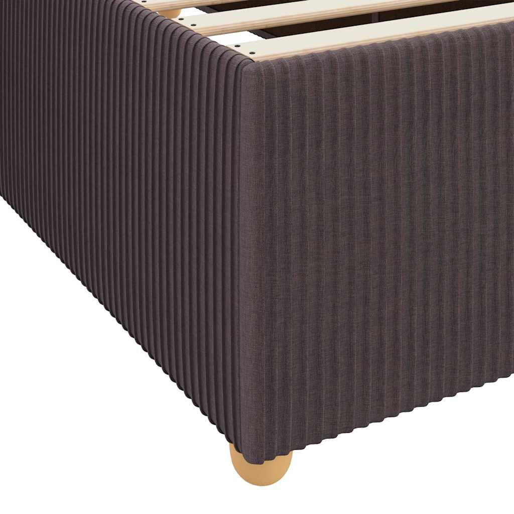 Bettgestell mit Matratze Dunkelbraun 100 x 200 cm Stoff