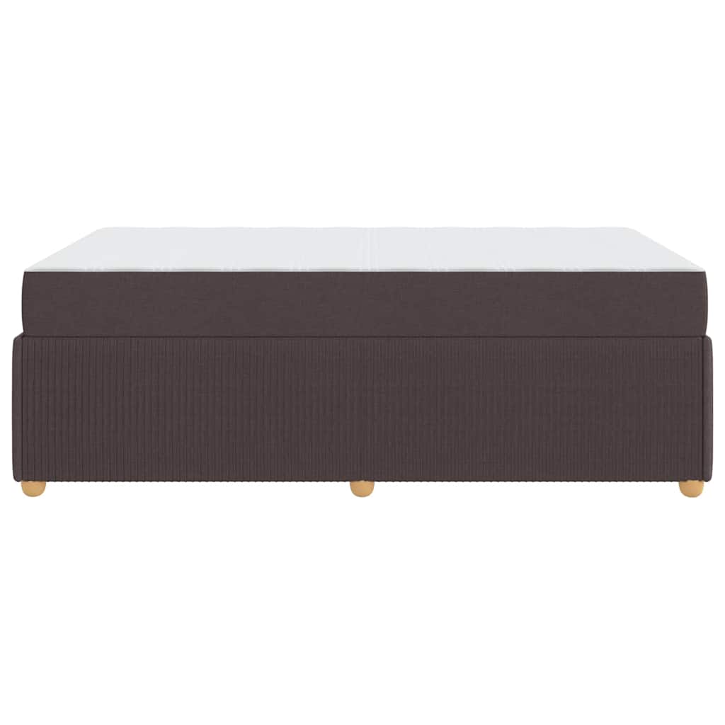 Bettgestell mit Matratze Dunkelbraun 120 x 190 cm Stoff
