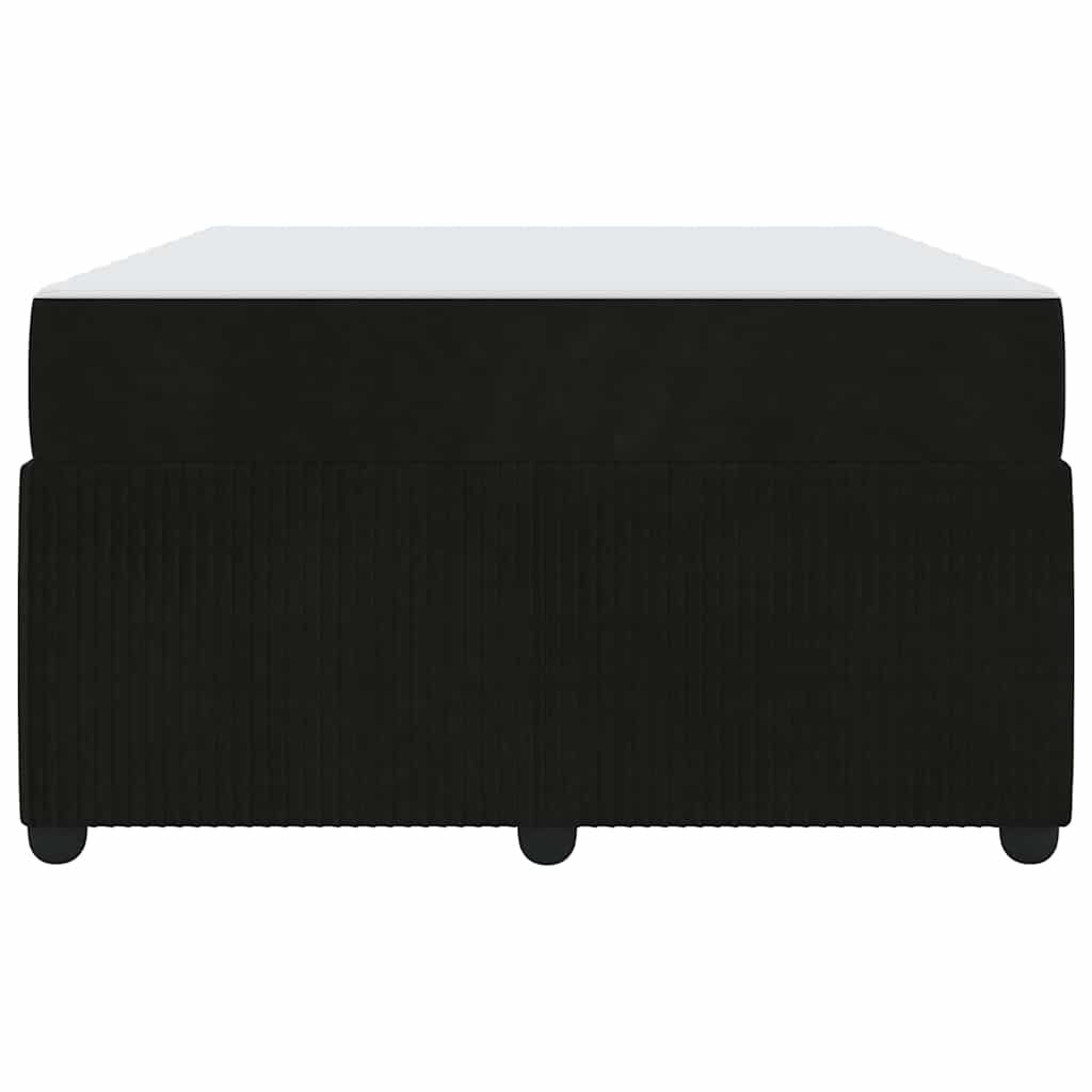Bettgestell mit Matratze mit Matratze Schwarz 120 x 190 cm Samt