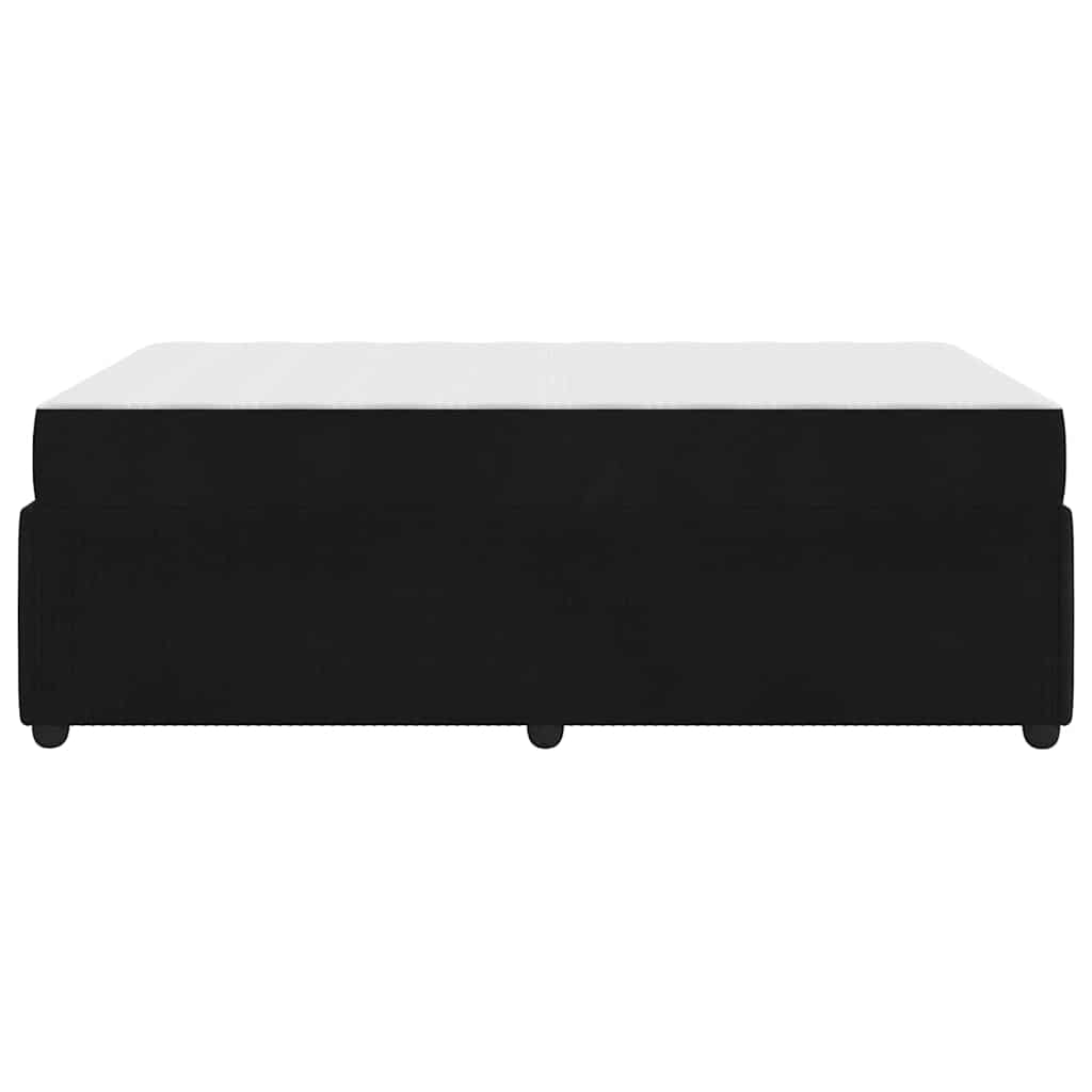 Bettgestell mit Matratze mit Matratze Schwarz 120 x 190 cm Samt