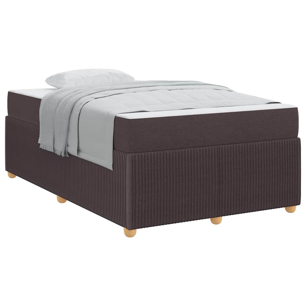 Bettgestell mit Matratze Dunkelbraun 120 x 200 cm Stoff