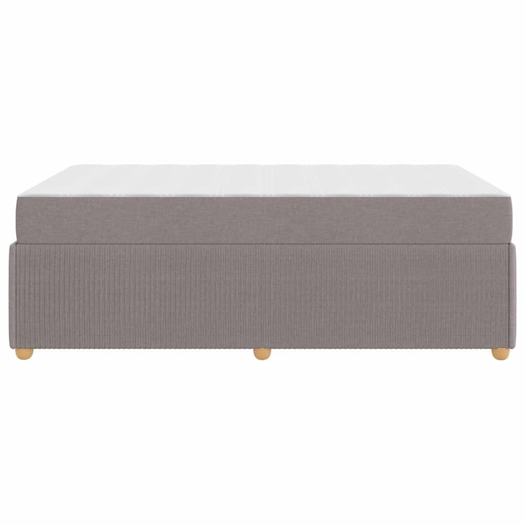 Bettgestell mit Matratze mit Matratze Taupe 120 x 200 cm Stoff